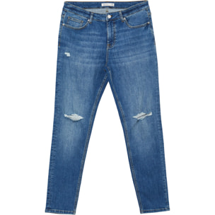 Jeans skinny con strappi