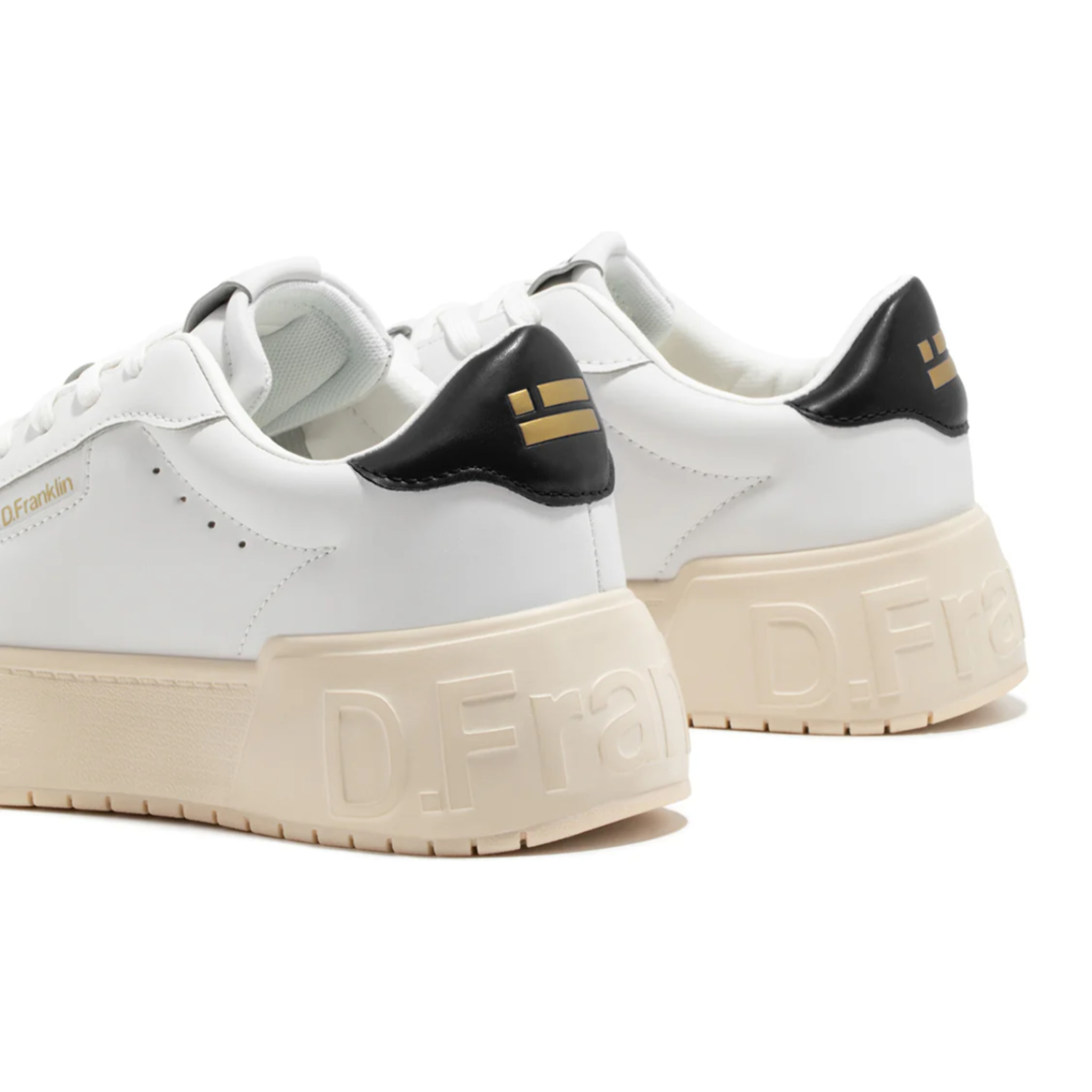 Zapatillas Deportivas Casual Unisex Court Tennis Blanco / Negro D.Franklin