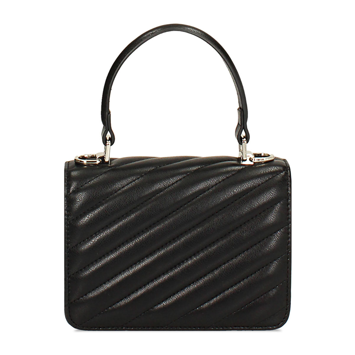 Mini bag nera con manico