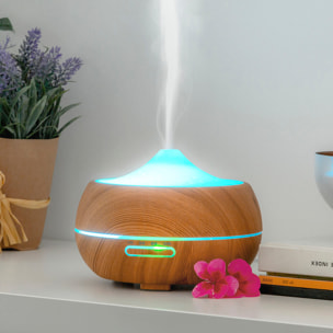 Humidificador Difusor de Aromas con LED Multicolor Wooden-Effect InnovaGoods