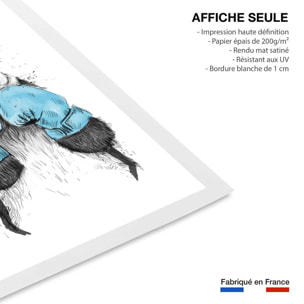 Affiche enfant boxe panda  Affiche seule