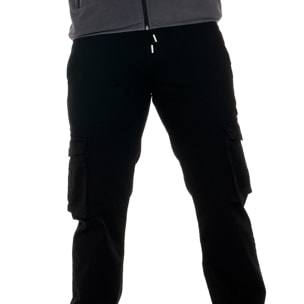 Pantalón cargo Leone 1947 Soft Basic para hombre con bolsillos y puños elásticos