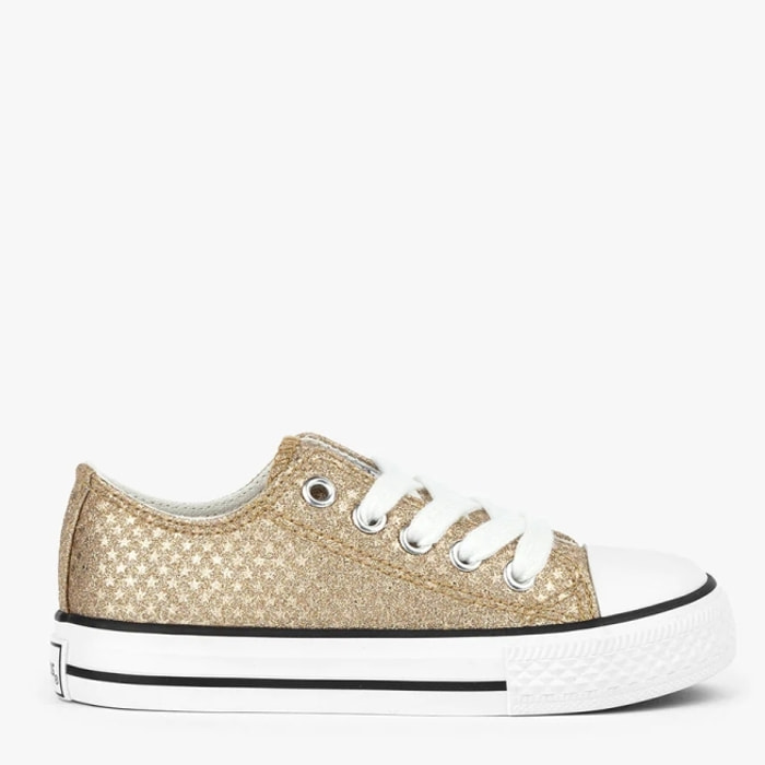 Zapatillas Bajas de Niña en Dorado