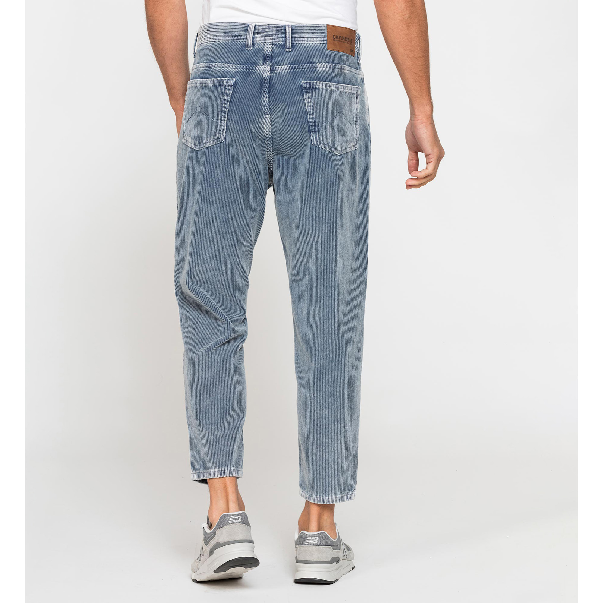 PANTALONE 5 TASCHE IN VELLUTO EFFETTO ACID WASH