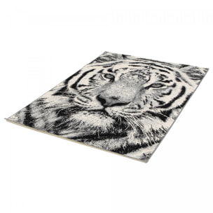 Tapis salon et chambre tissé motif animaux RACU