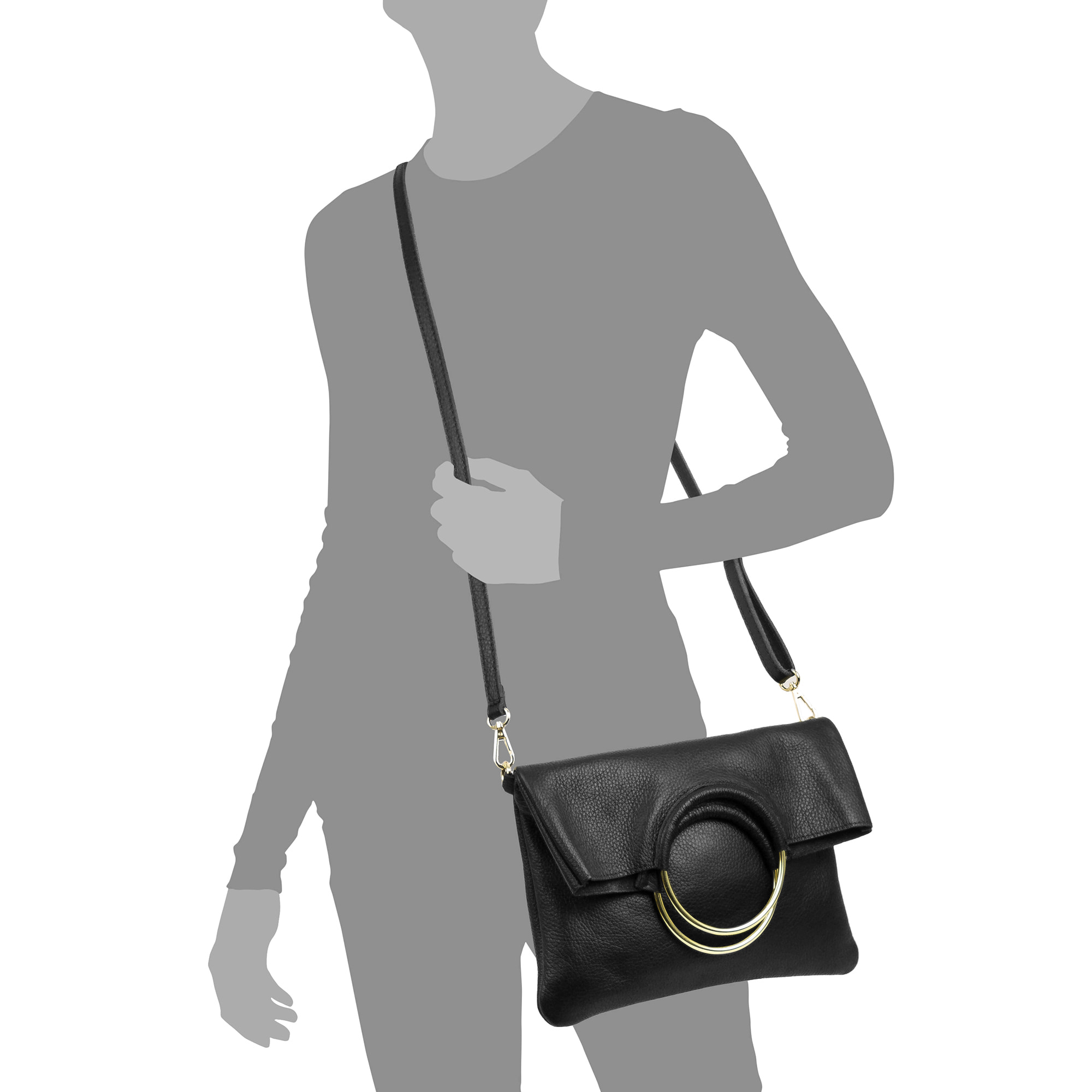 Corinna Borsa a tracolla Donna. Pelle autentica Dollaro.