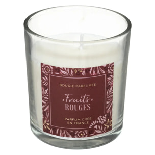 Bougie parfumée Loli 130g avec cloche verre fruits rouges