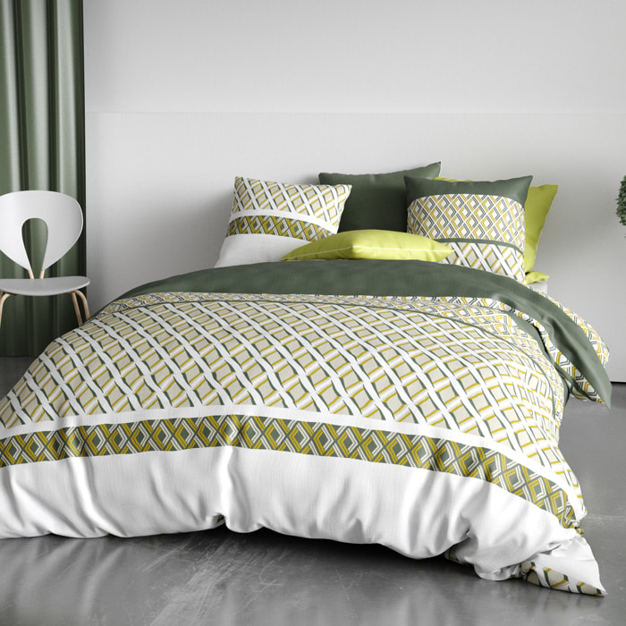 Parure Housse De Couette 3pcs 100% Coton 57 Fils Nayaa