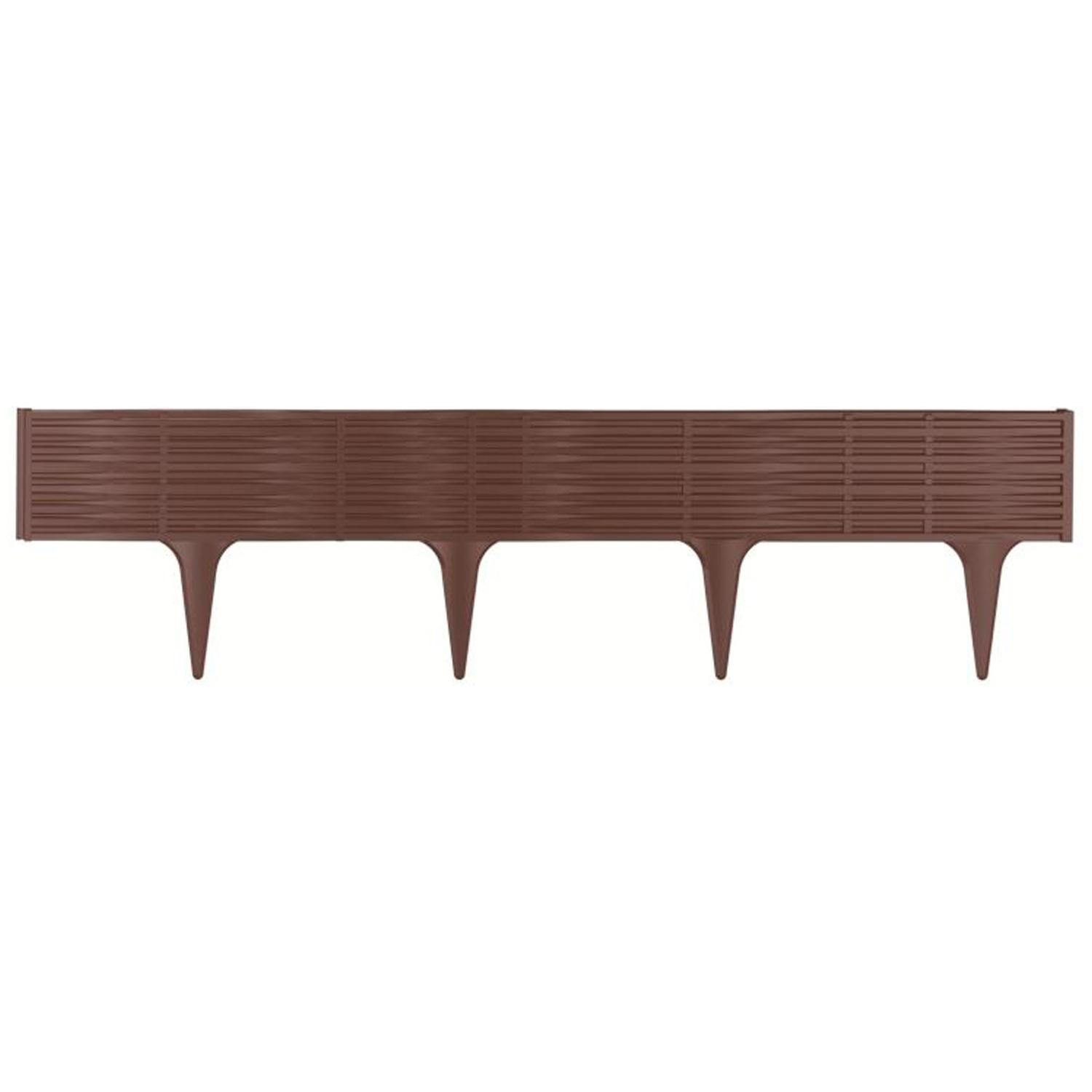 Frontera de cesped Prosperplast ''Ibwi'' para jardin de plastico 3,90m en color chocolate