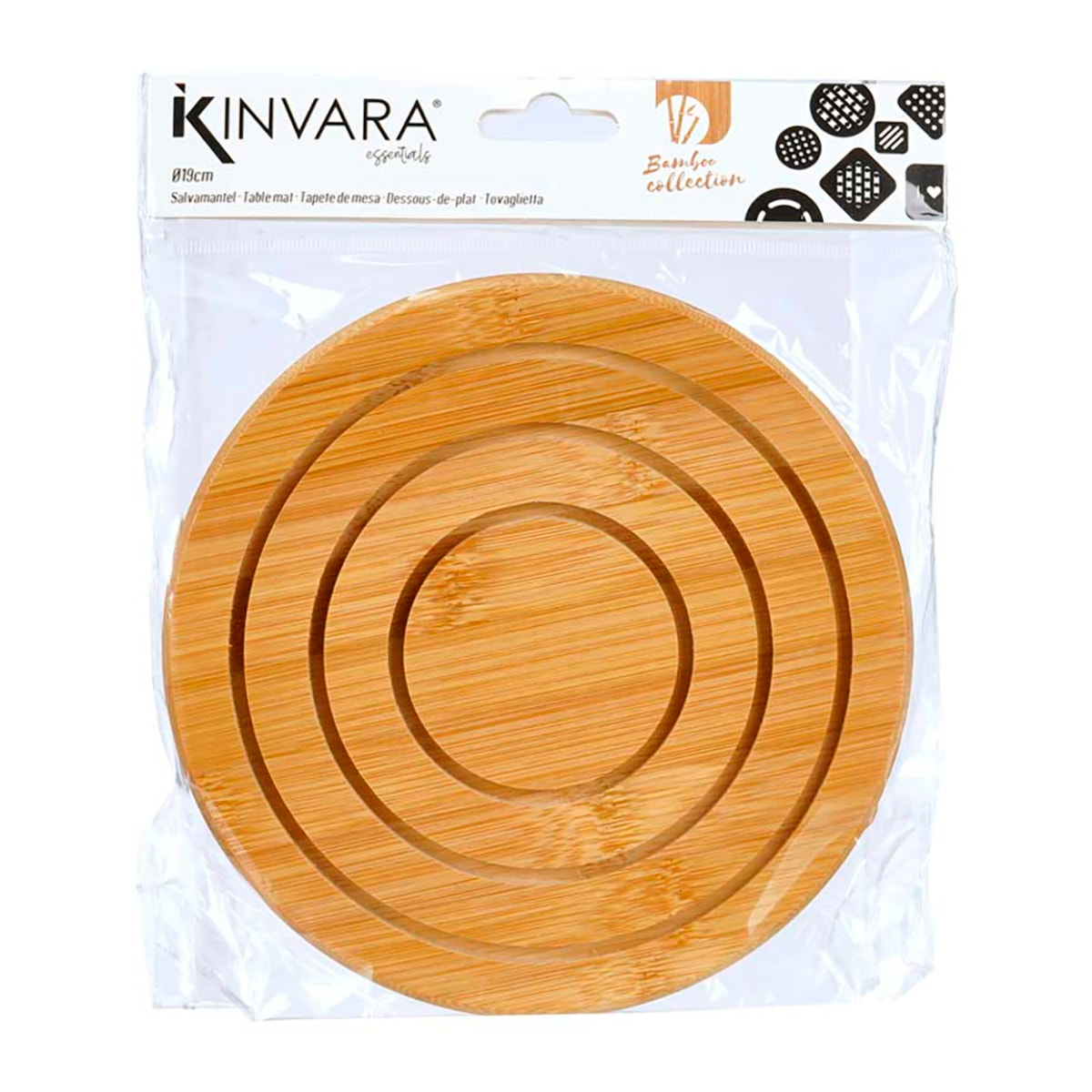 Tappeto rotondo in bamboo.