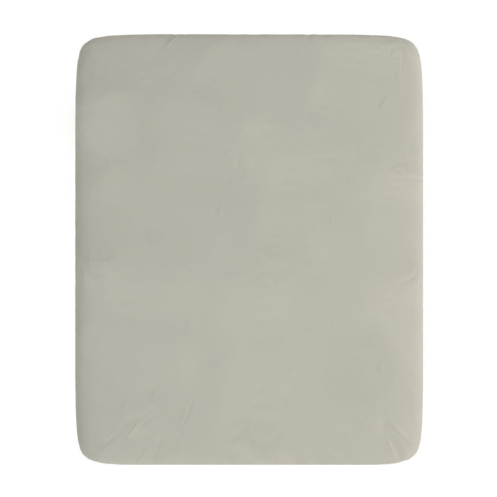 LENZUOLO SOTTO CON ANGOLI MAX COLOR, 100% Cotone, Made in Italy - PANNA