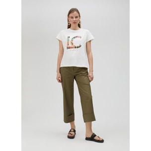 Maglietta con logo multirighe