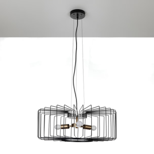 Suspension Tomasucci LUDO A, en acier, noir