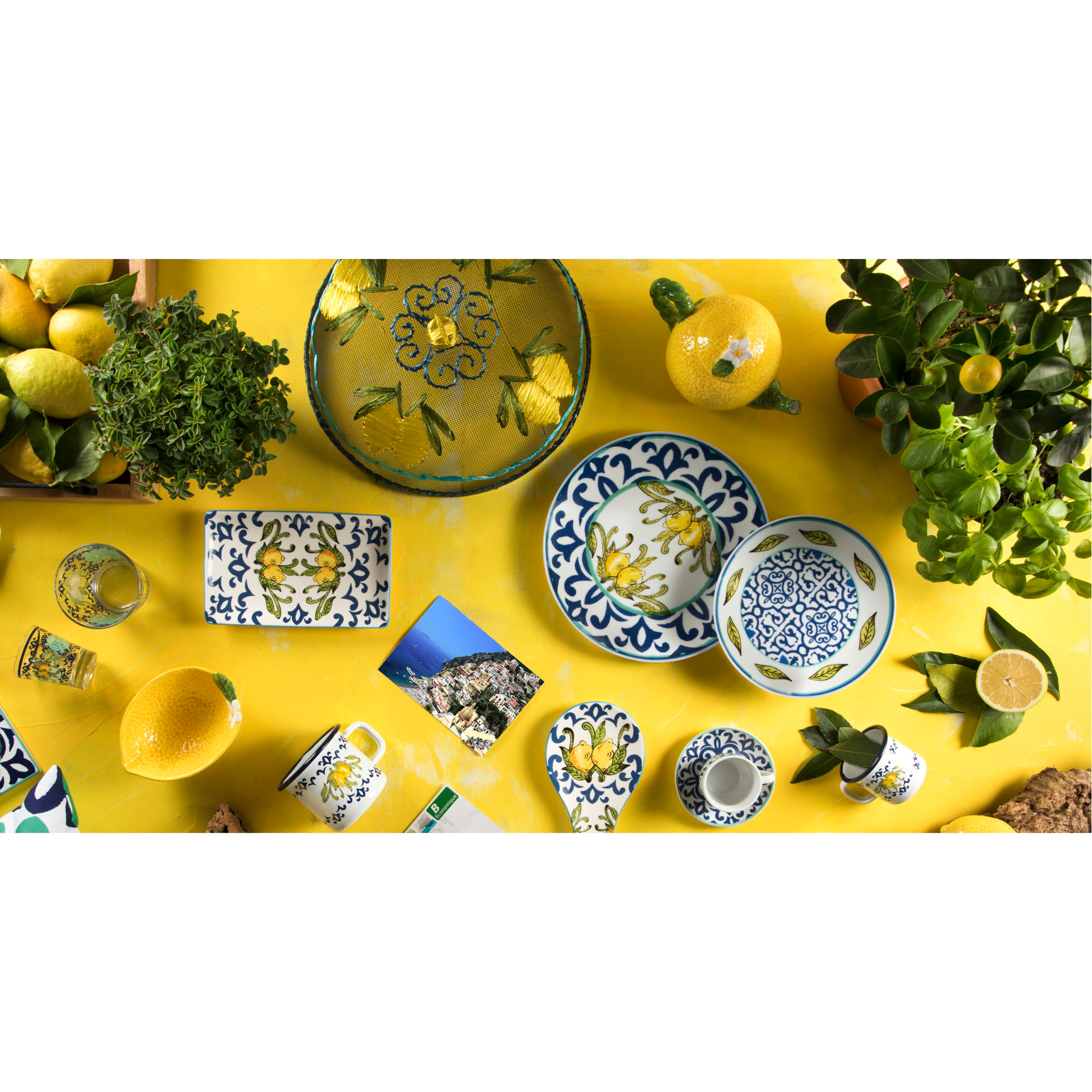 Set de 6 assiettes de service en céramique Excelsa – Amalfi, Multicolore