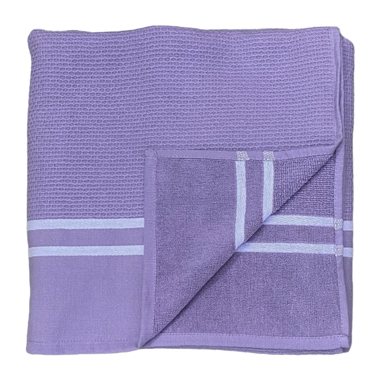 Fouta doublée éponge - Waffle Orchid - 90x170cm - 355g/m²