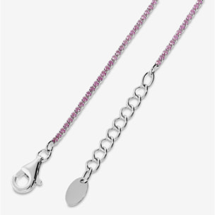 Bracciale Tennis con Cubic Zirconia Rosa 1.2mm