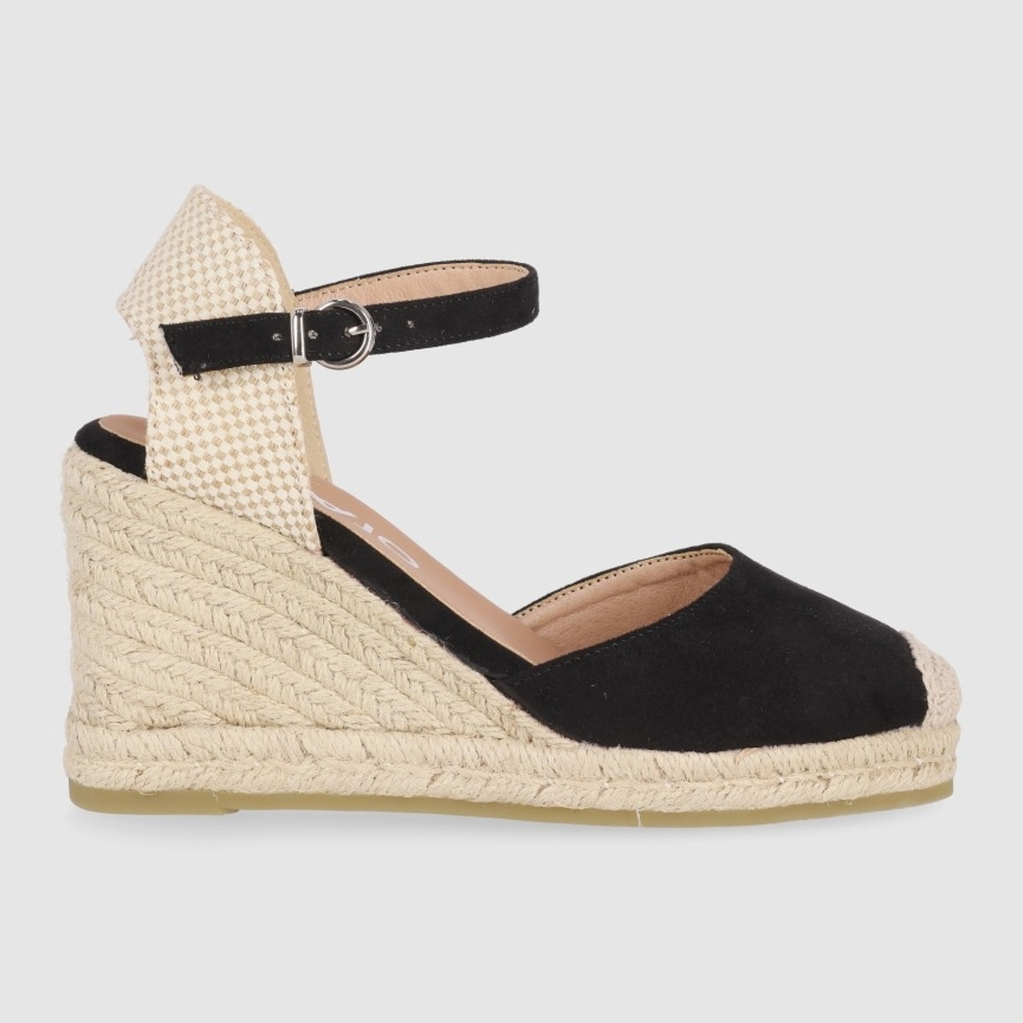 Sandalias de Tejido - Negro - Tacón: 8 cm