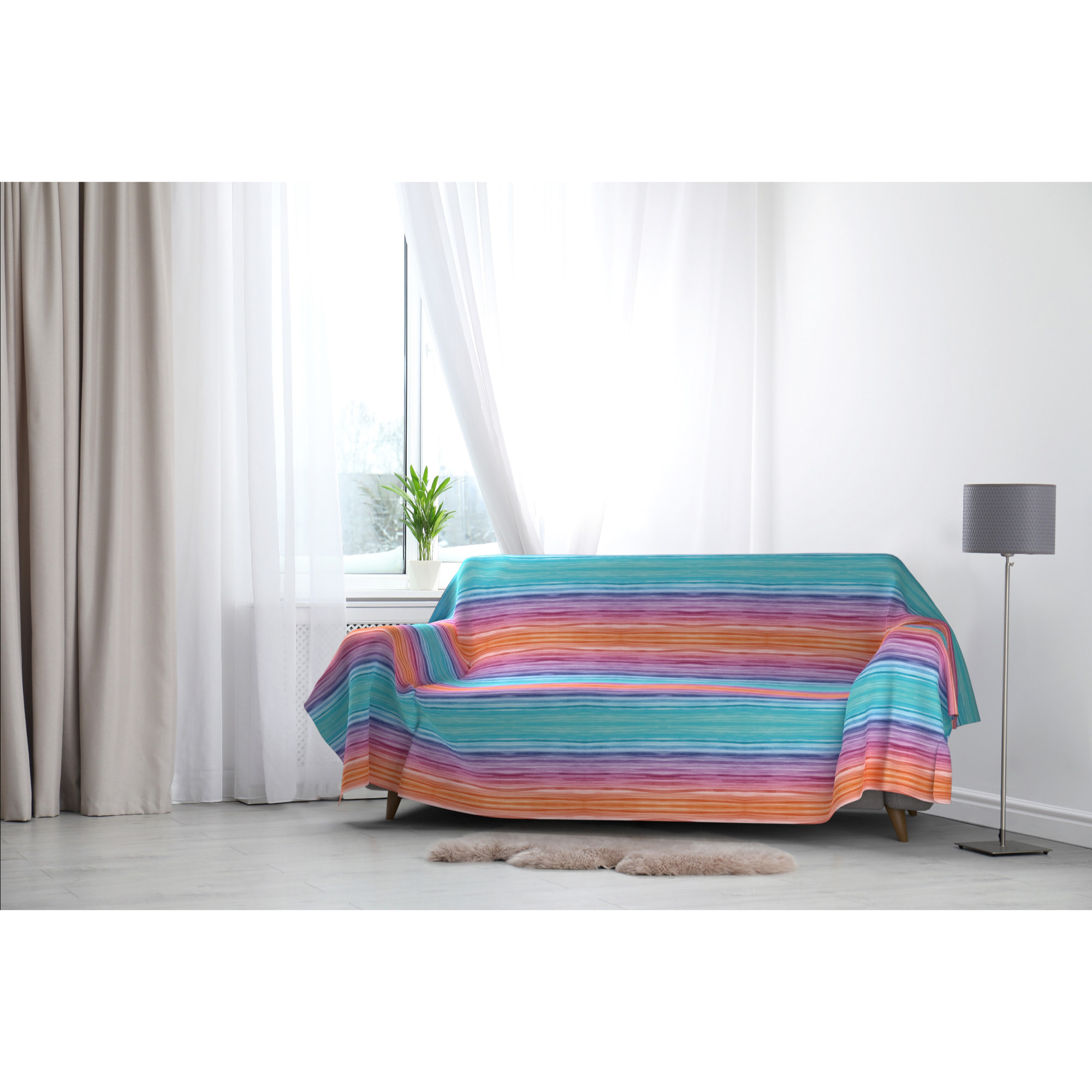 TELO COPRITUTTO MADE IN ITALY FANTASY - RAINBOW 2 POSTI