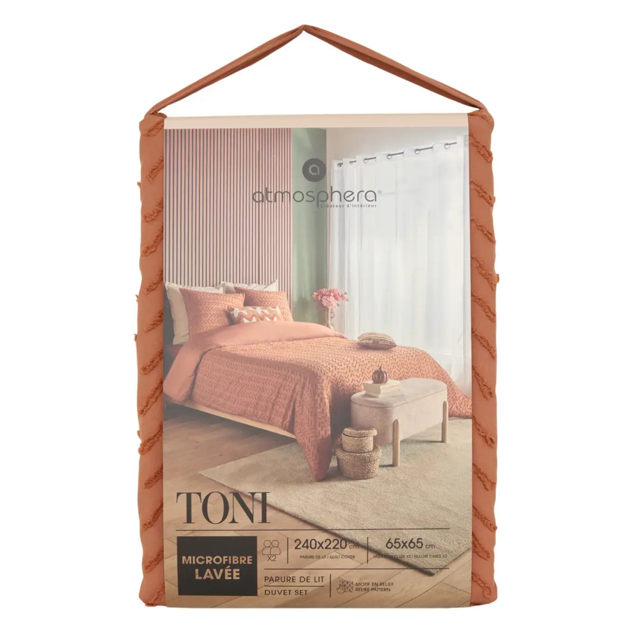 Parure de lit Toni 220x240cm rose