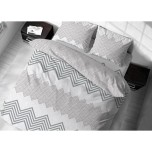 Copripiumino In 100% Cotone Disegno Zig Zag