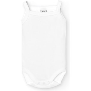 Body bebé tirantes finos canalé algodón