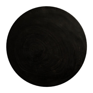 Table d'appoint noire en bois de suar D40 cm - Lowa