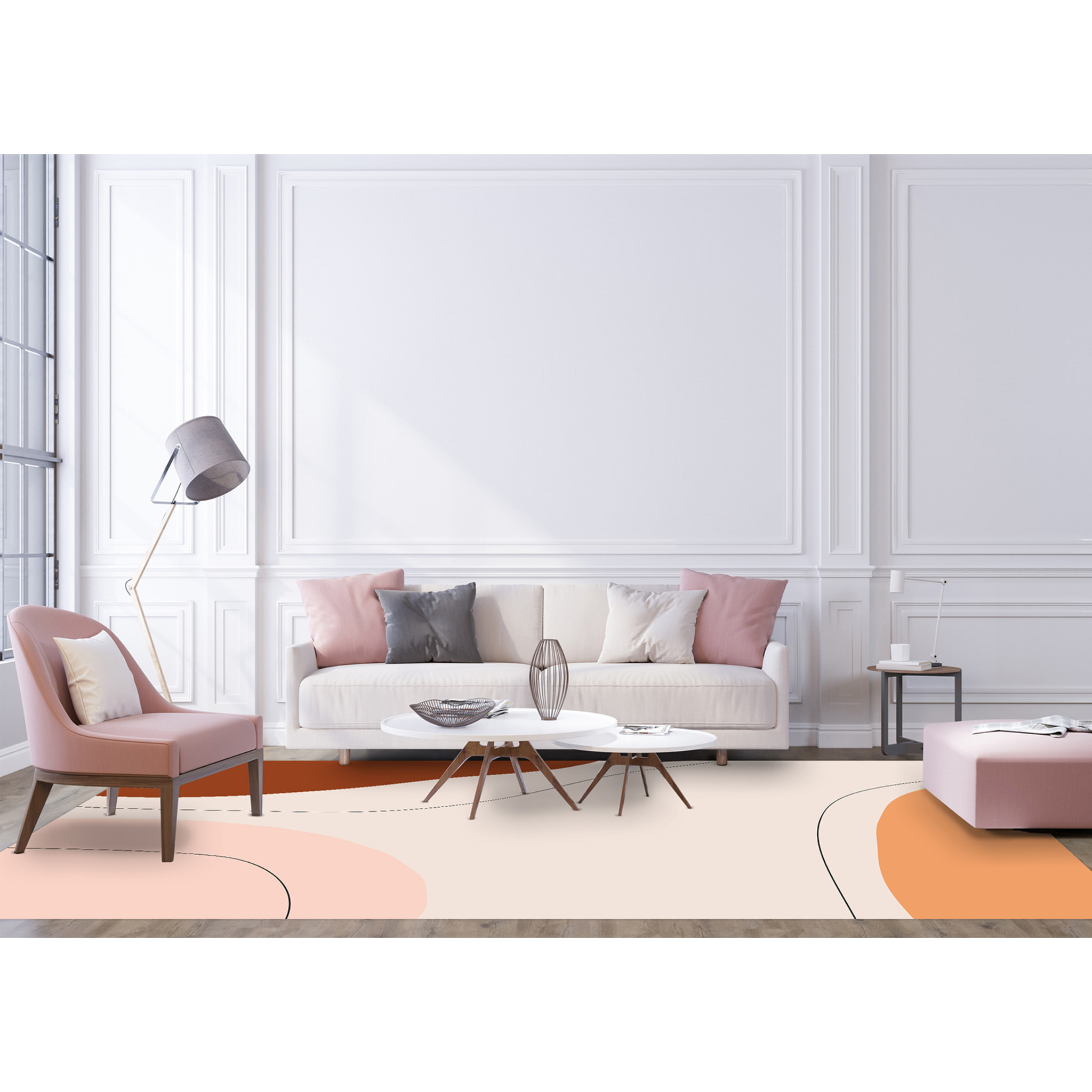 Alfombra de vinilo CERAMIKO, Tania, diseño moderno 70x100 cm