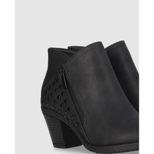 Botines - Negro - Tacón: 7 cm