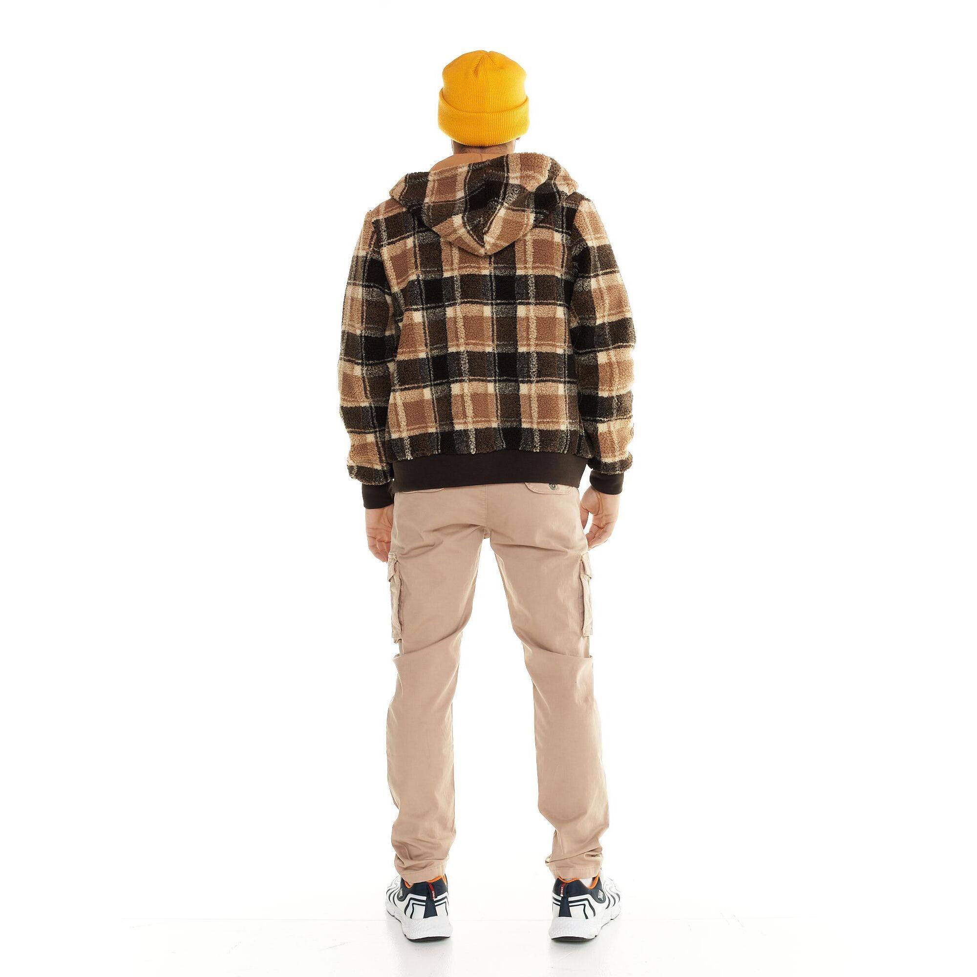 Chaqueta de hombre Leone con capucha en sherpa Shades