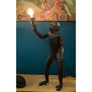 LAMPADA DA TAVOLO MONKEY NERO CM Ø 26X34X55
