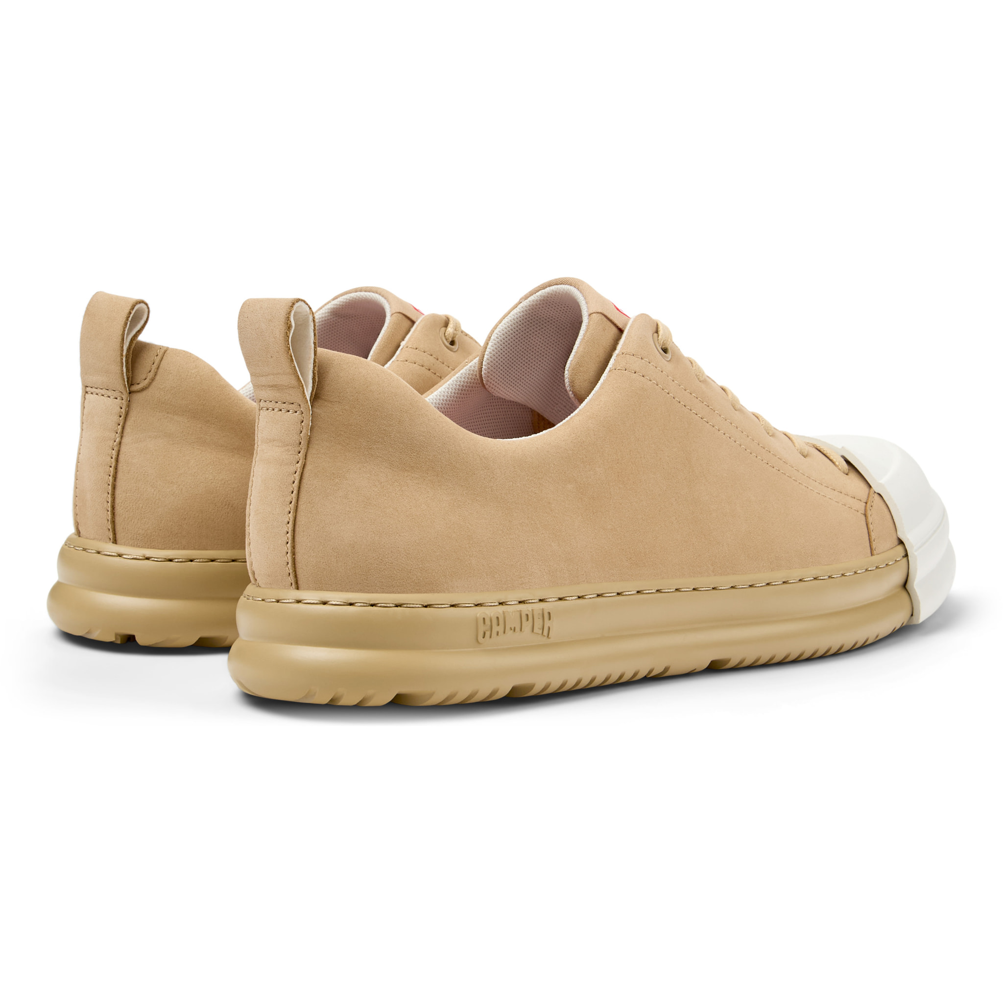 Zapatos de cordones - CAMPER Junction Runner - Beige - Cuero Nubuck