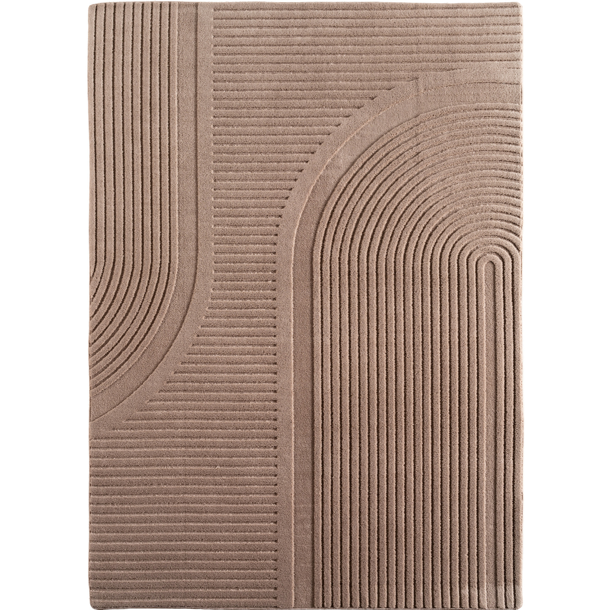 LENNY - Tapis de salon beige au design graphique