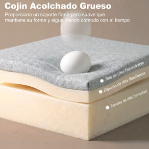 Sofá Cama 1 Plaza Convertible, 3 en 1, Sillón Cama Plegable, Tapizado en Lino, Respaldo Ajustable, Almohada con Funda Lavable, para Salón, Dormitorio, 67x73x96 cm, Gris Claro