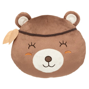 Coussin enfant "Ours" - marron