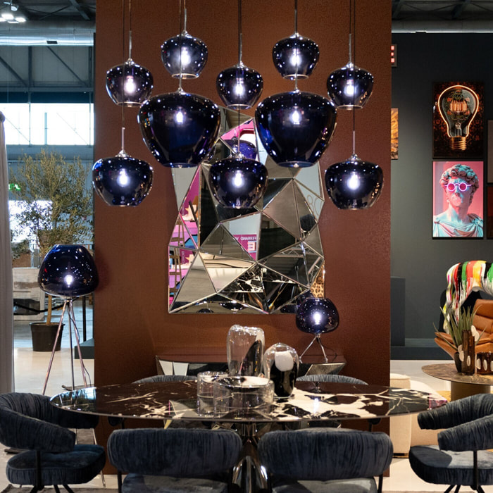 Suspension Sphere 10 bleue Kare Design