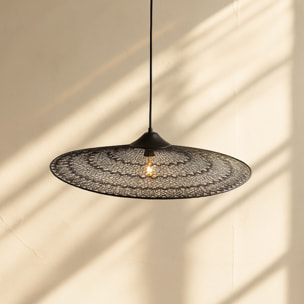 Suspension en métal noir crocheté à la main 80cm IRAWA