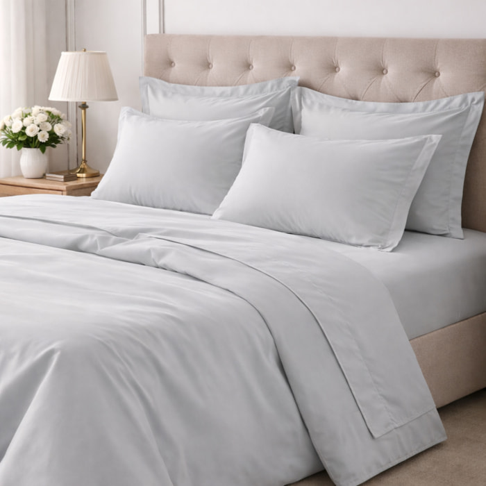 COTONISSIMI Completo Letto Tinta Unita in 100% puro cotone