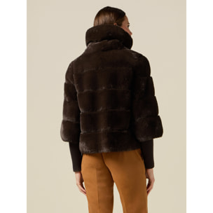 Oltre - Chaqueta en tejido peludo - Marrón