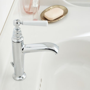 Pack meuble salle de bain Cléo 1889 plan vasque + colonne + miroir