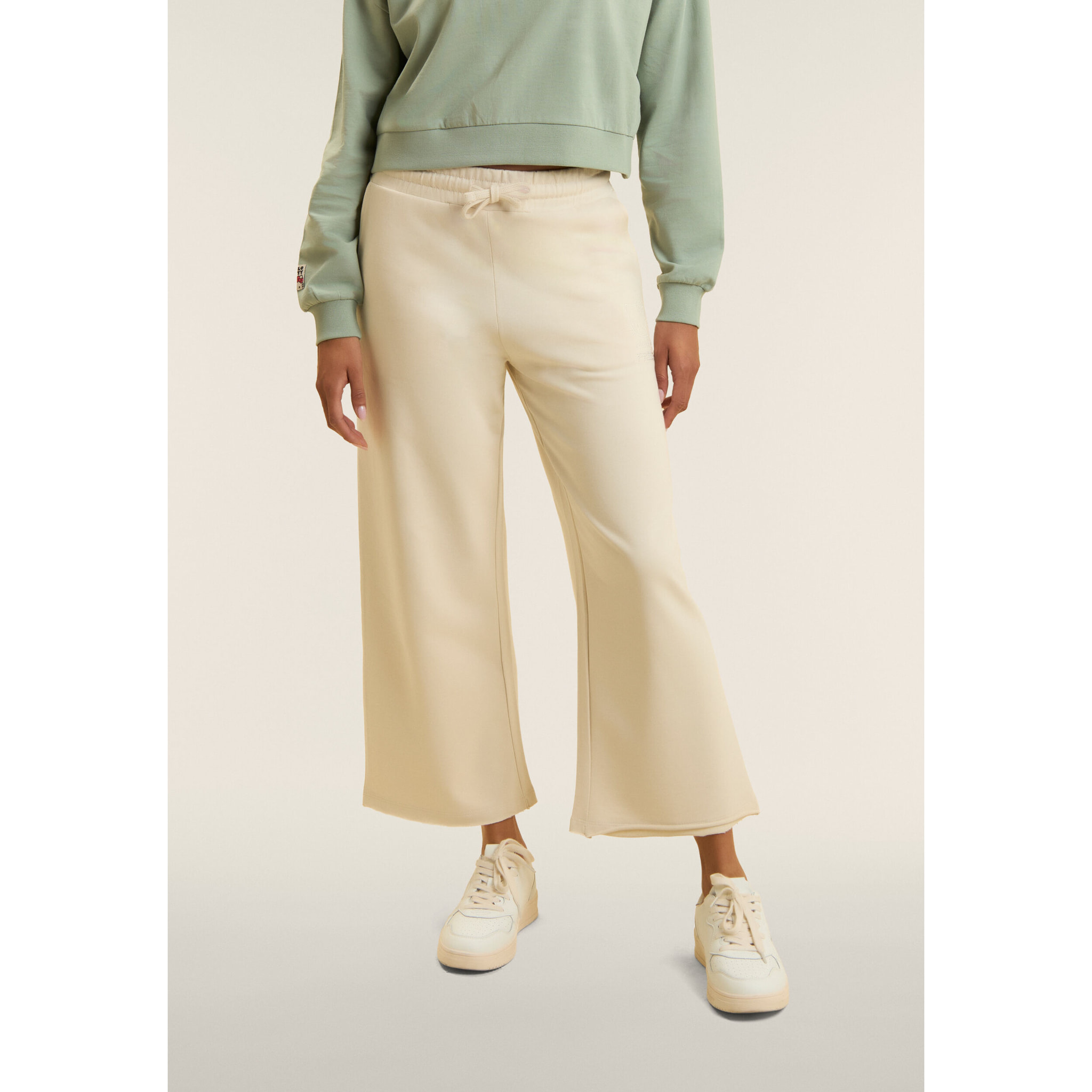 Pantaloni cropped wide leg Hello Kitty