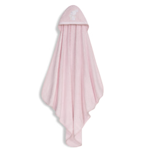 Capa Baño 1X1 Mod Conejitos Abrazos Pasacinta + Gorro Rosa