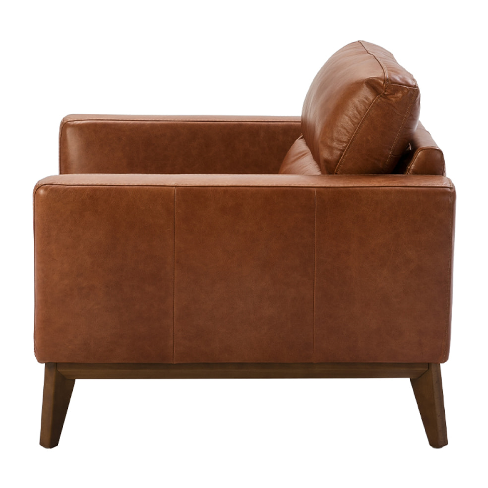 Sillón Angel Cerda de piel de vacuno 102x96x86cm