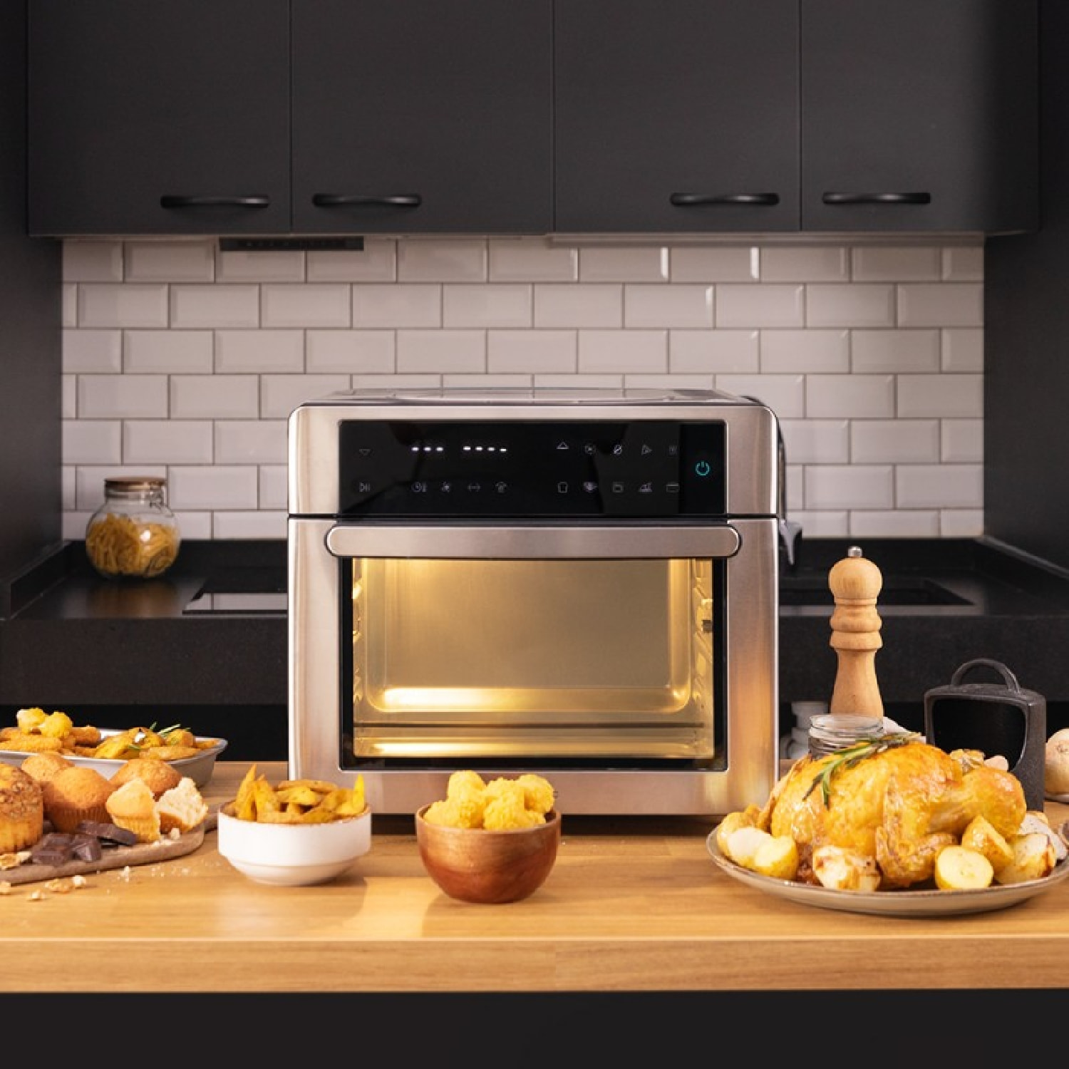 Cecotec Mini-four friteuse Bake&Fry 3000 Touch Steel