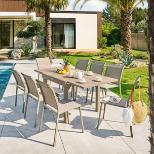 Table de jardin 8 places Piazza extensible café