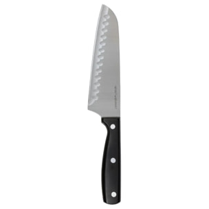 Couteau Santoku inox - lame 17cm Essentiel Black
