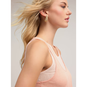 Motivi - Top de jersey con camiseta de tirantes acanalada - Rosa