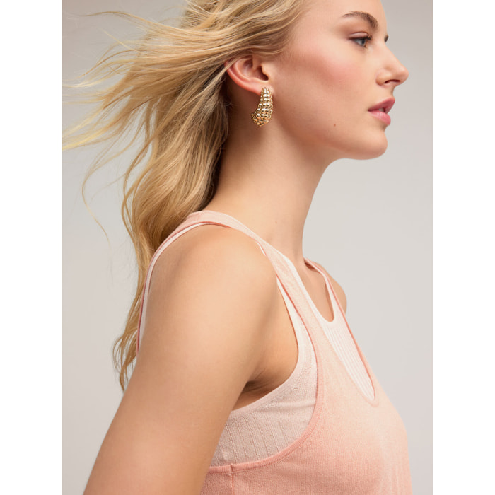 Motivi - Top de jersey con camiseta de tirantes acanalada - Rosa