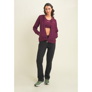 Tuta con cappuccio decorato da logo dorato a contrasto