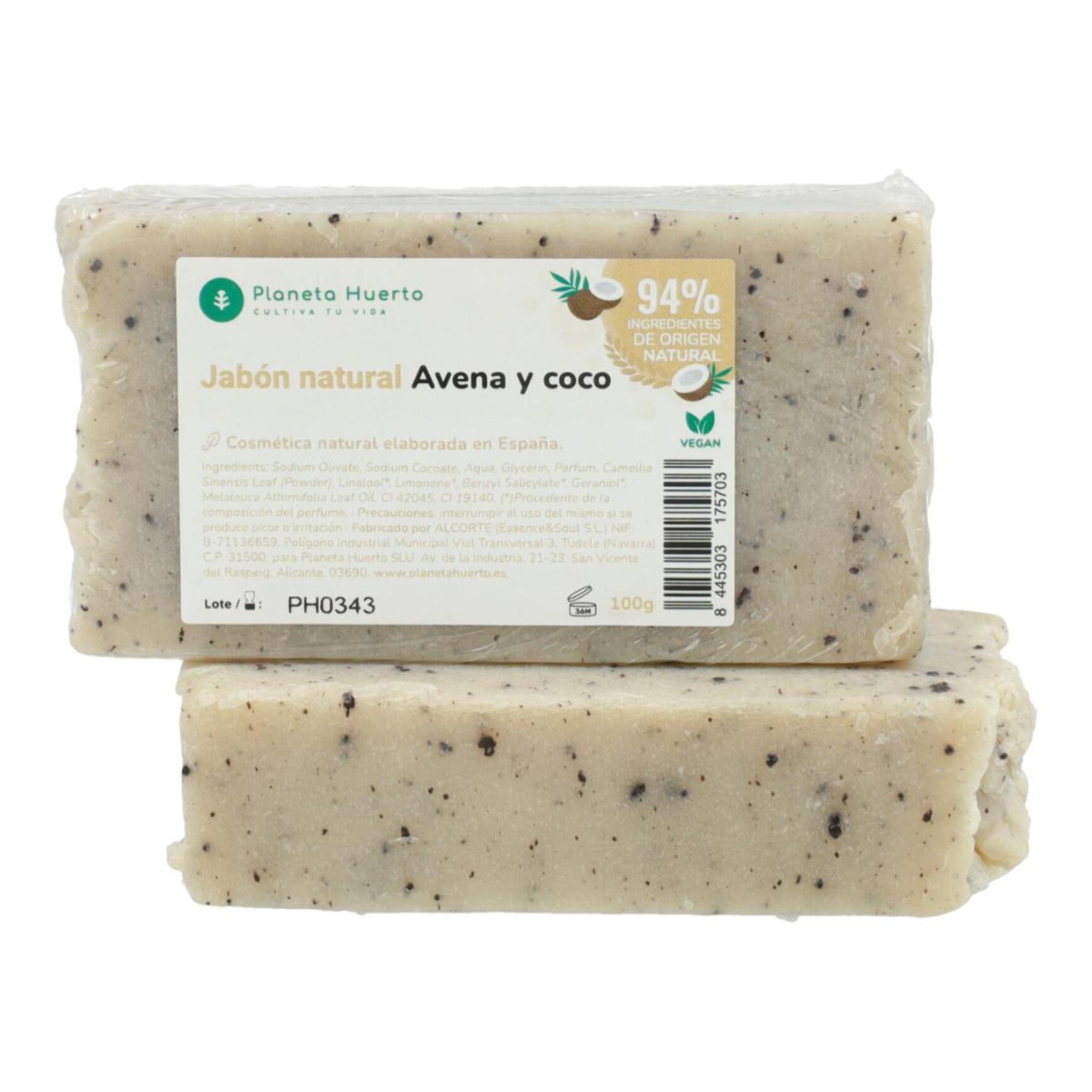 Jabón natural a base de aceite de oliva, avena y coco 100 g