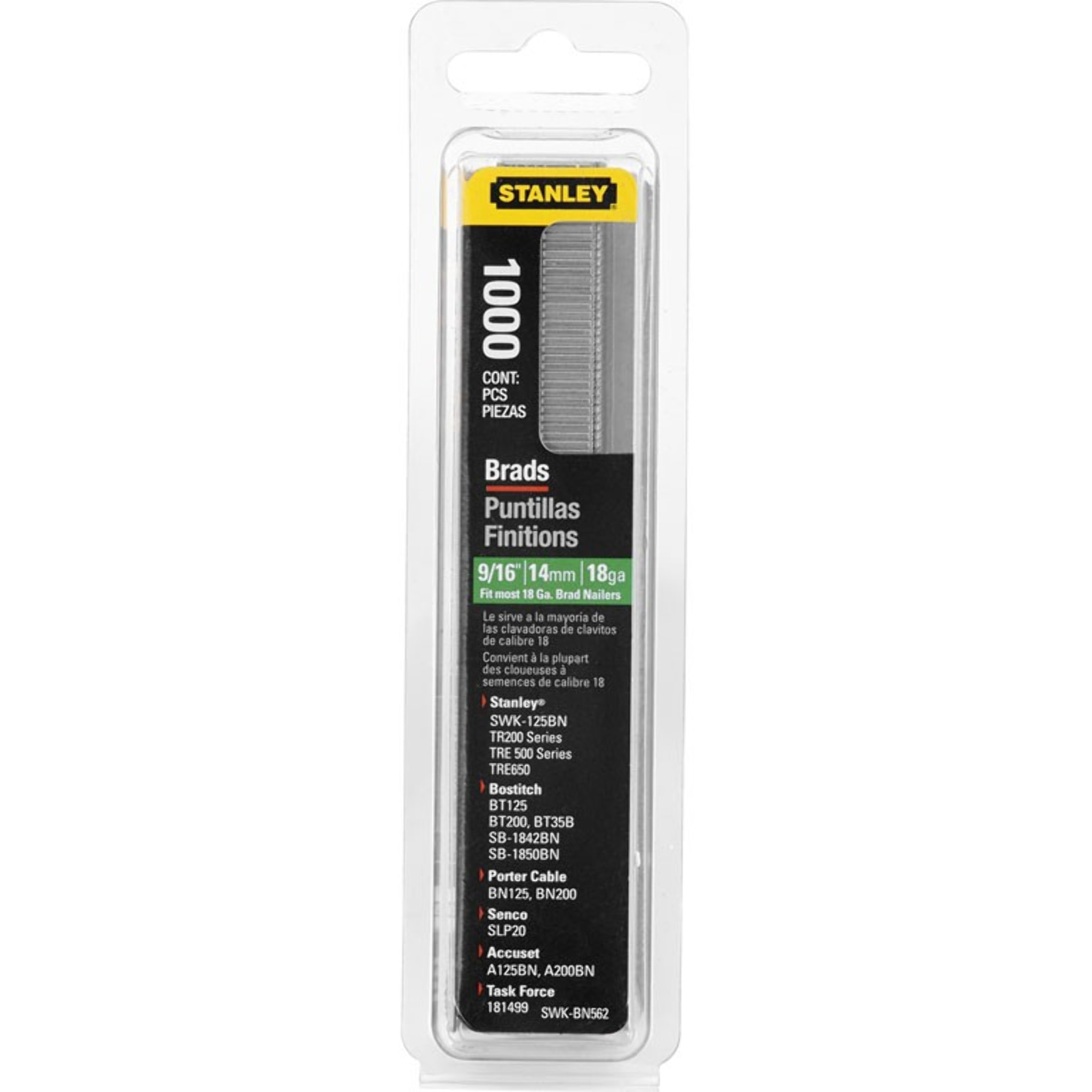 Boîte 1000 clous 1/2 18GA 8/300/E/J STANLEY - 12 mm - 1-SWK-BN050T